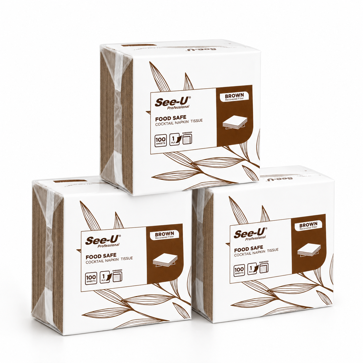 See-U Cocktail Napkin Brown Polos - Gambar 3