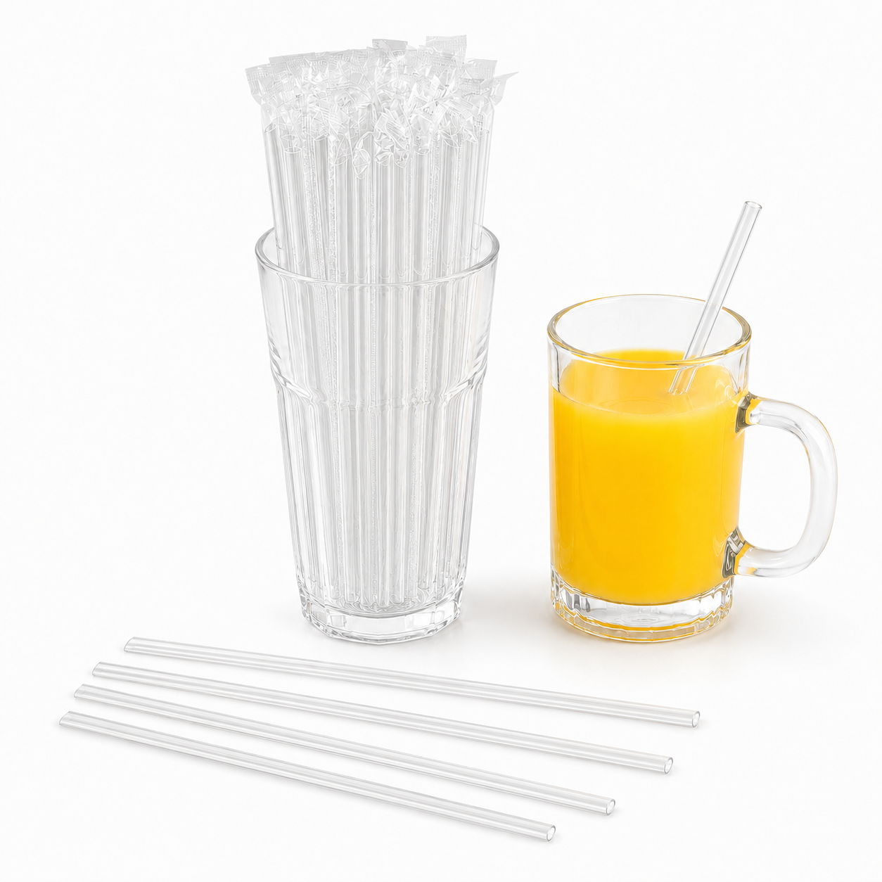 Transparent Straight Straw 7 mm x 20,5 cm - Gambar 3