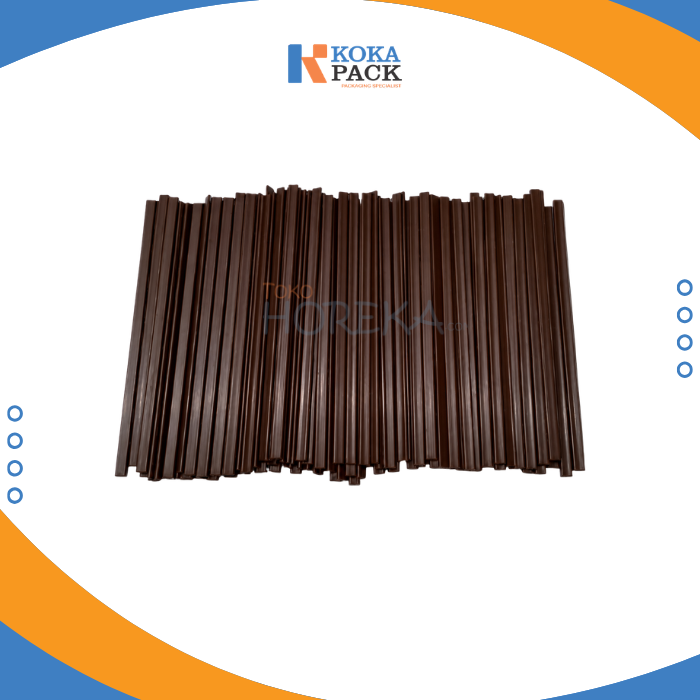 Flat Stirrer Brown 4mm x 12cm - Gambar 2