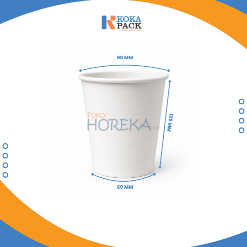 Paper Hot Cup 12 Oz polos untuk kopi dan minuman panas