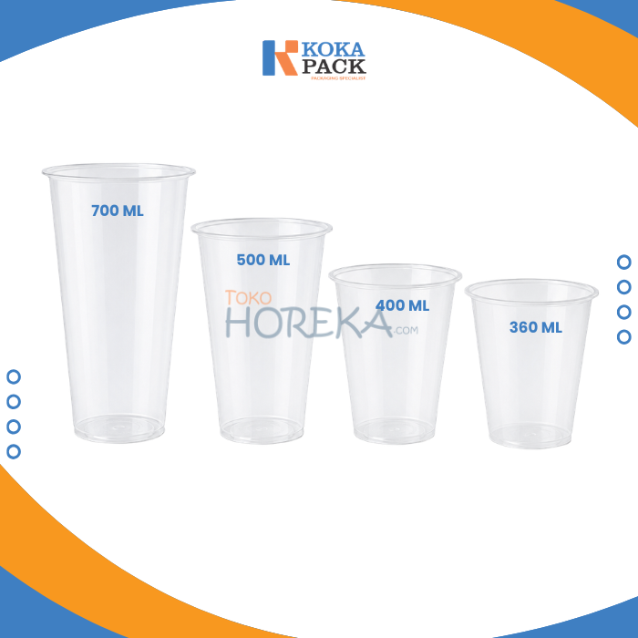 Gelas plastik PPI all size bening