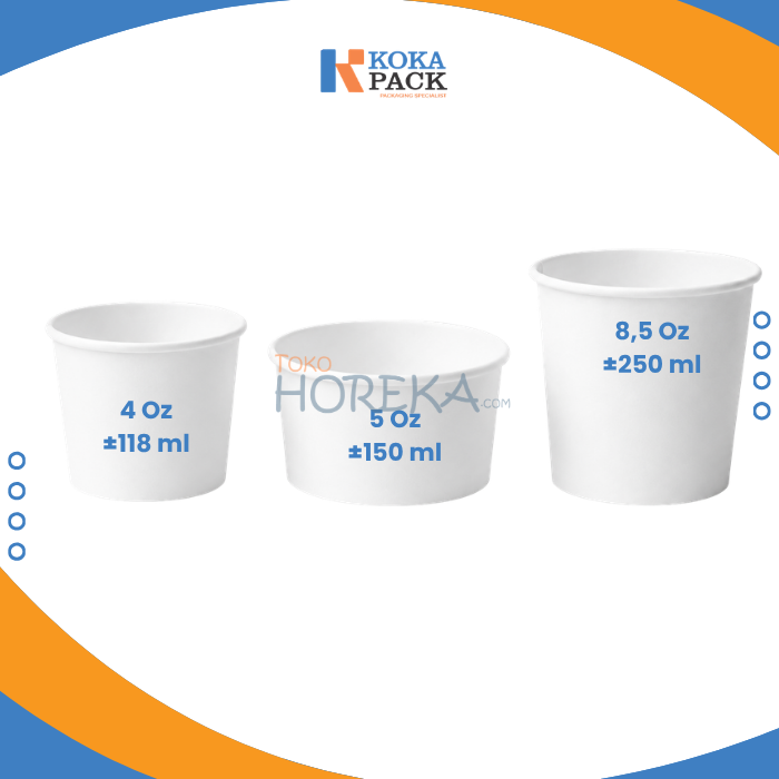 all size ice cream cup